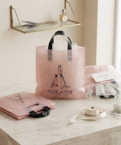 Handle PE Plastic Packaging Bag Wholesale for Boutique Clothing Stores