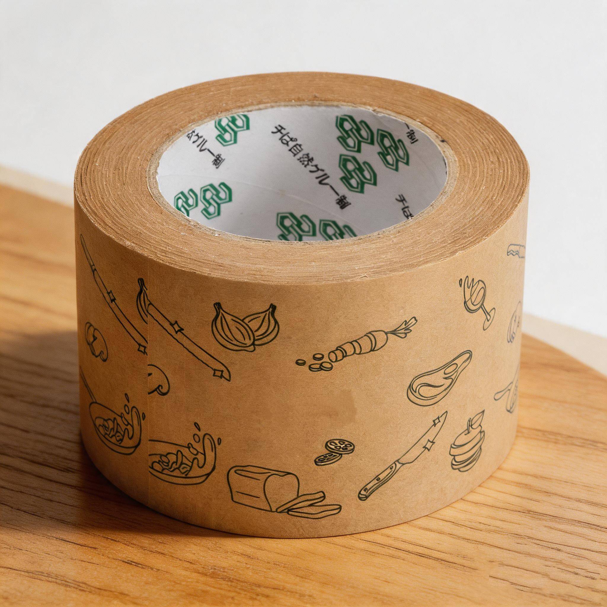 Custom brand logo kraft paper packing tape Custom brand logo kraft paper packing tape