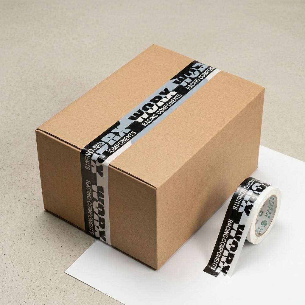 Custom white print black BOPP sealing tape Custom white print black BOPP sealing tape