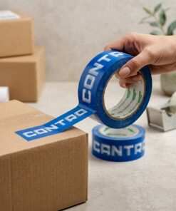 Custom printed blue shipping tape wholesale
