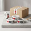 Custom printed heart pattern shipping tape wholesale