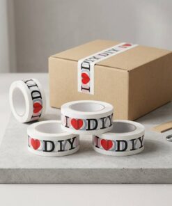 Custom printed heart pattern shipping tape wholesale