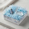 eco friendly blue paper raffia filler for corporate gifts