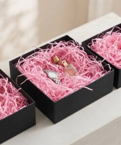 Eco-friendly pink paper grass for hamper stuffing