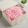 custom pink crinkle paper raffia filler supplier