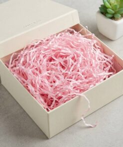 custom pink crinkle paper raffia filler supplier