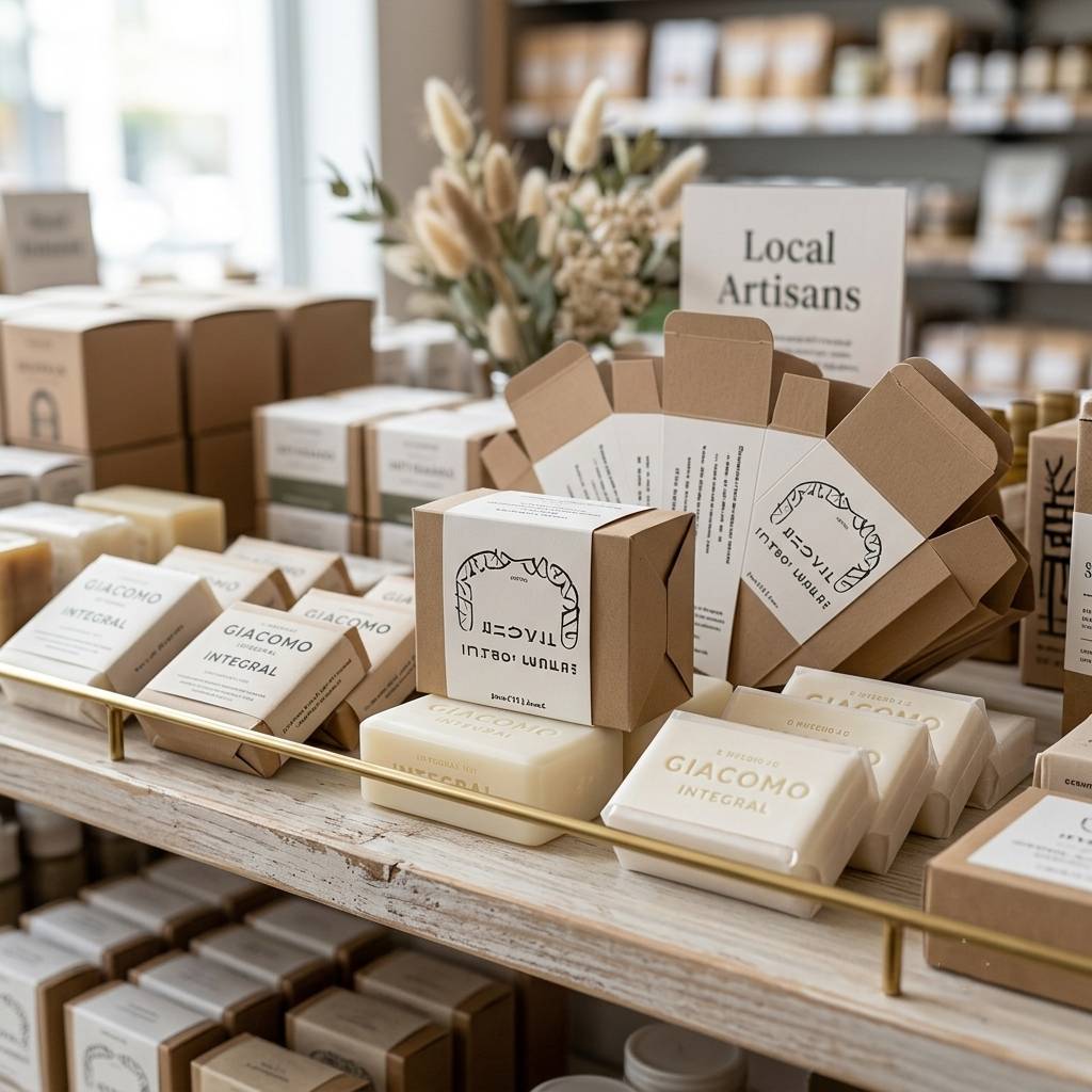 Custom logo kraft paper soap box with sticker label Custom logo kraft paper soap box with sticker label