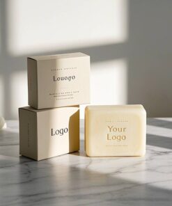 Minimalist paper packaging for handmade soap