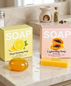 Personalized brand logo soap box with graphic print