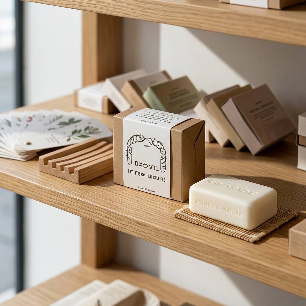 Personalized artisan soap box with brand sticker seal Personalized artisan soap box with brand sticker seal