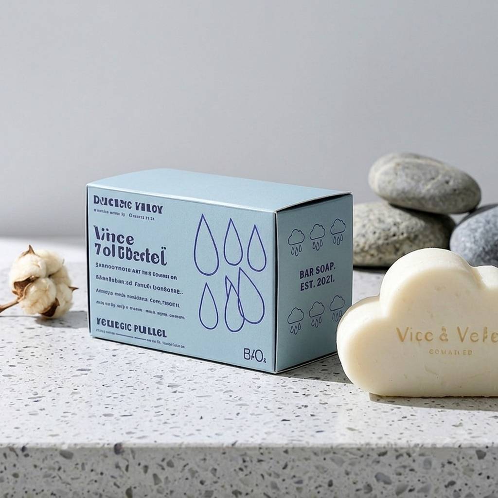 Personalized minimalist soap boxes with water drop print Personalized minimalist soap boxes with water drop print