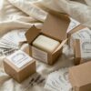 Custom printed label kraft box for natural soap bars