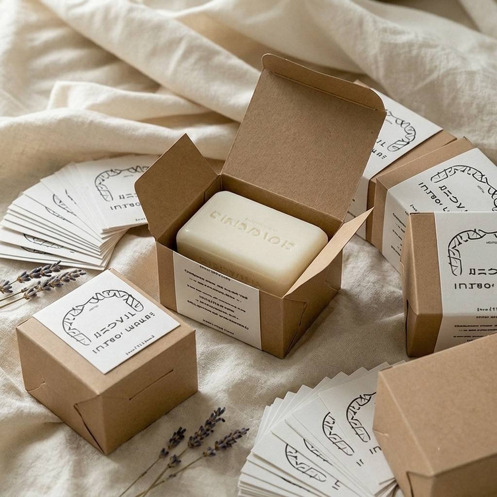 Custom printed label kraft box for natural soap bars Custom printed label kraft box for natural soap bars