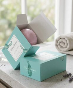 Custom brand logo soap and bath bomb paper box