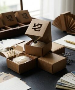 Custom Black Logo Print Vintage Kraft Soap Boxes