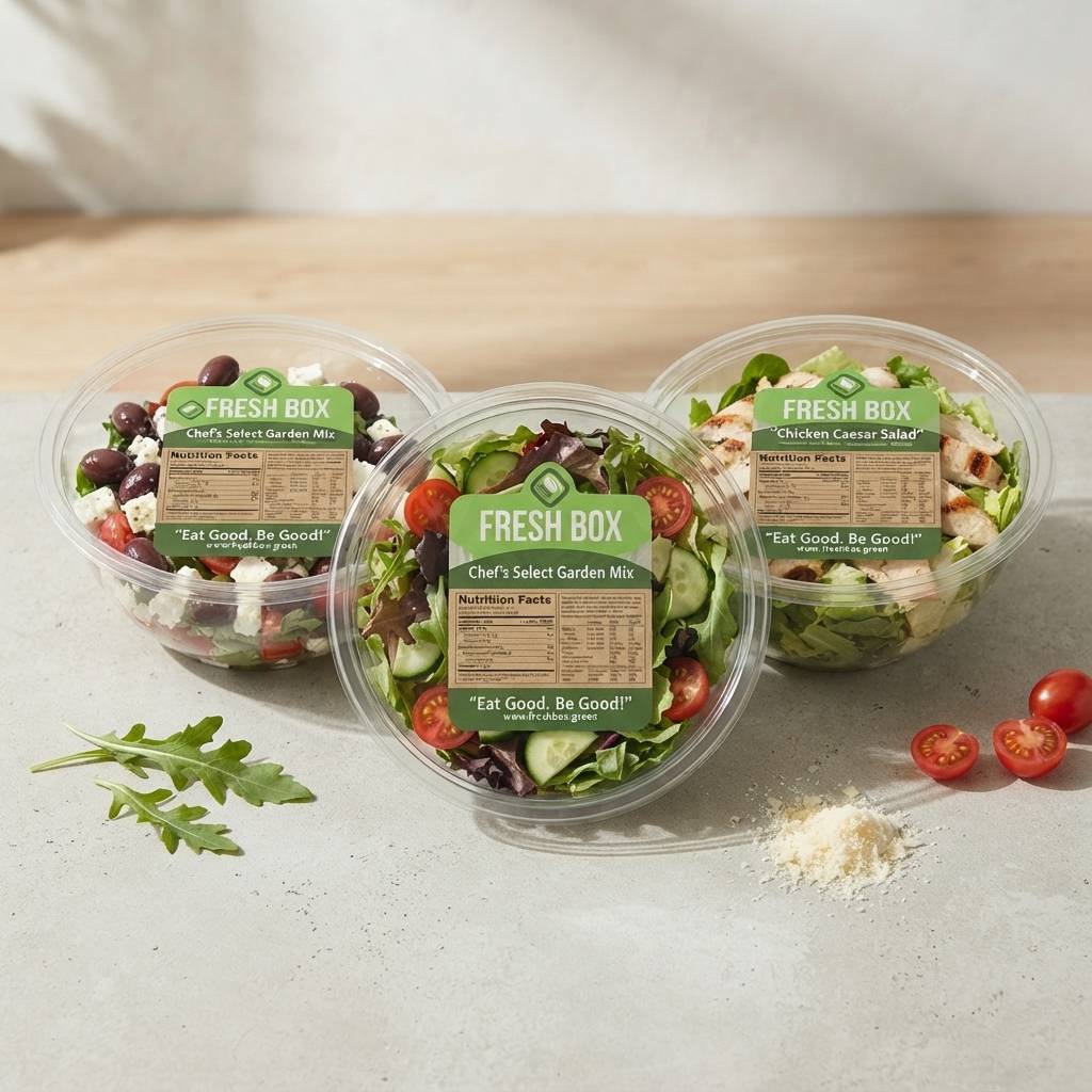 Customizable green restaurant takeout box sticker rolls Customizable green restaurant takeout box sticker rolls
