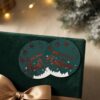 Christmas holiday packaging red foil stamping craft sealing stickers custom