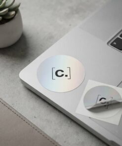 Custom eco-friendly holographic logo roll adhesive stickers