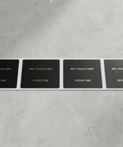 Custom black rectangular high-end perfume bottle roll adhesive labels wholesale