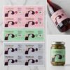 Customizable multi-color food packaging label stickers
