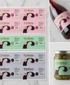 Customizable multi-color food packaging label stickers