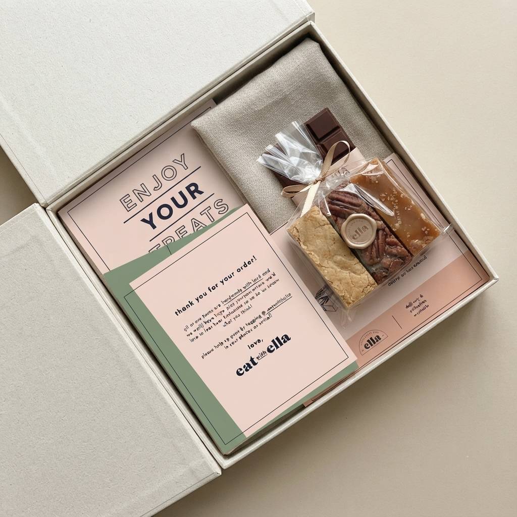 Matte finish dessert packaging greeting and Thank You cards Matte finish dessert packaging greeting and Thank You cards