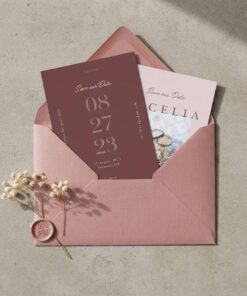 European style wedding invitation and thank you cards bulk order
