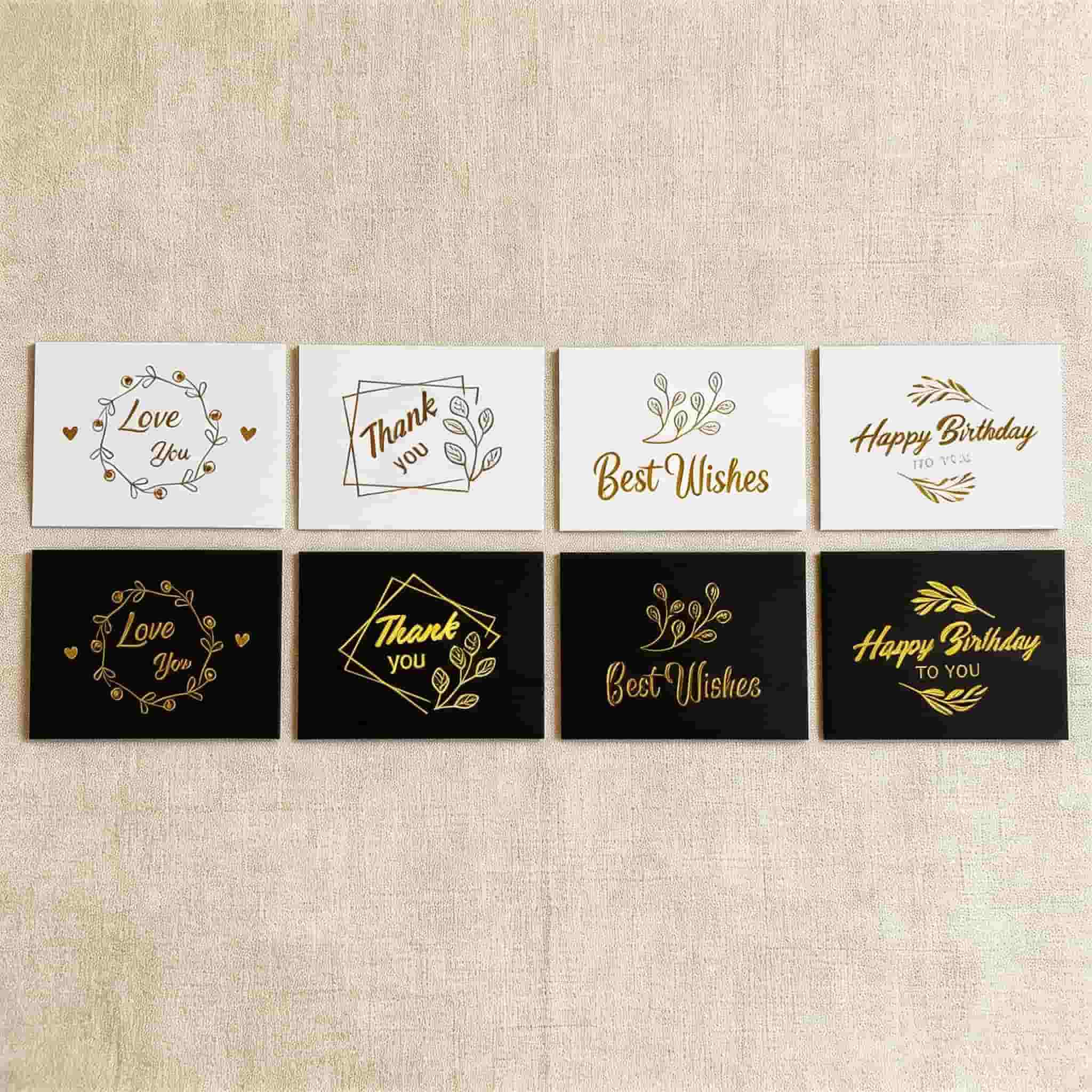 Custom gold foil printed minimalist cardboard insert cards Custom gold foil printed minimalist cardboard insert cards