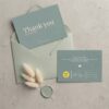 Morandi green business packaging thank you card bulk