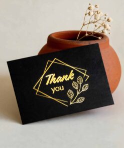 Personalized hot foil stamped luxury greeting and Thank You Cards
