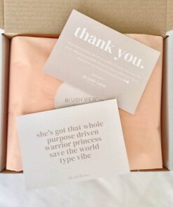 Custom minimalist beige cardboard Thank You Cards