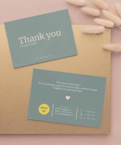 Custom "Thank you for your order" card with envelope wholesale