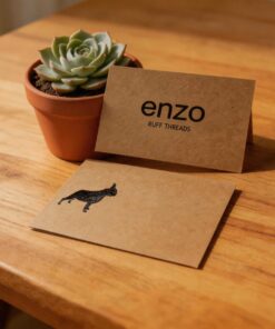 Personalized business kraft paper greeting and note cards