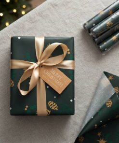 Custom Pattern Christmas Pine Cone and Star Tissue Paper