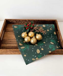 Custom Pattern Wholesale Luxury Christmas Pine Cone Tissue Paper