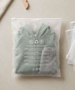 Custom PE Frosted Slider Zipper Packaging Bags for Baby Clothing