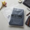 Eco-friendly garment packaging bags with logo printing