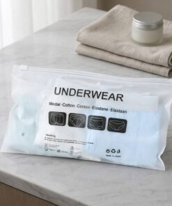 Custom printed PP slider zipper bags for underwear brand