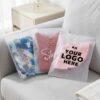 Matte plastic slider bag for apparel packaging