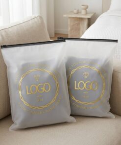 Wholesale Translucent Clothing Storage Bags with Black Slider Zipper
