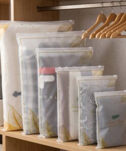 Custom printed multi-size PP slider bags for clothing