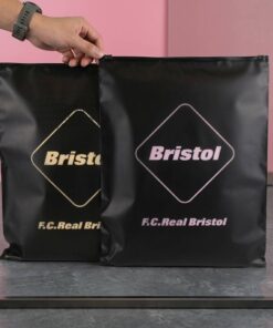 Custom black opaque frosted zipper bag for streetwear