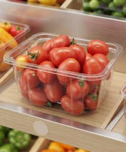 Custom Clear PET Plastic Fruit Packaging Box For Supermarket Display