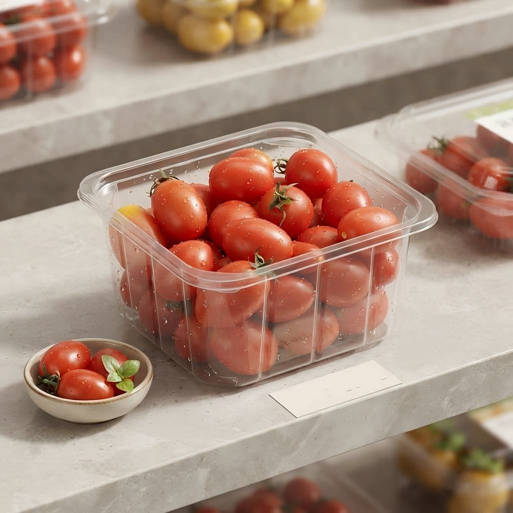 Custom Transparent PET Clamshell Box For Fresh Cherry Packaging Custom Transparent PET Clamshell Box For Fresh Cherry Packaging