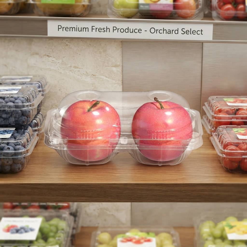 Wholesale Custom Design PET Clamshell Box For Fresh Apples Wholesale Custom Design PET Clamshell Box For Fresh Apples