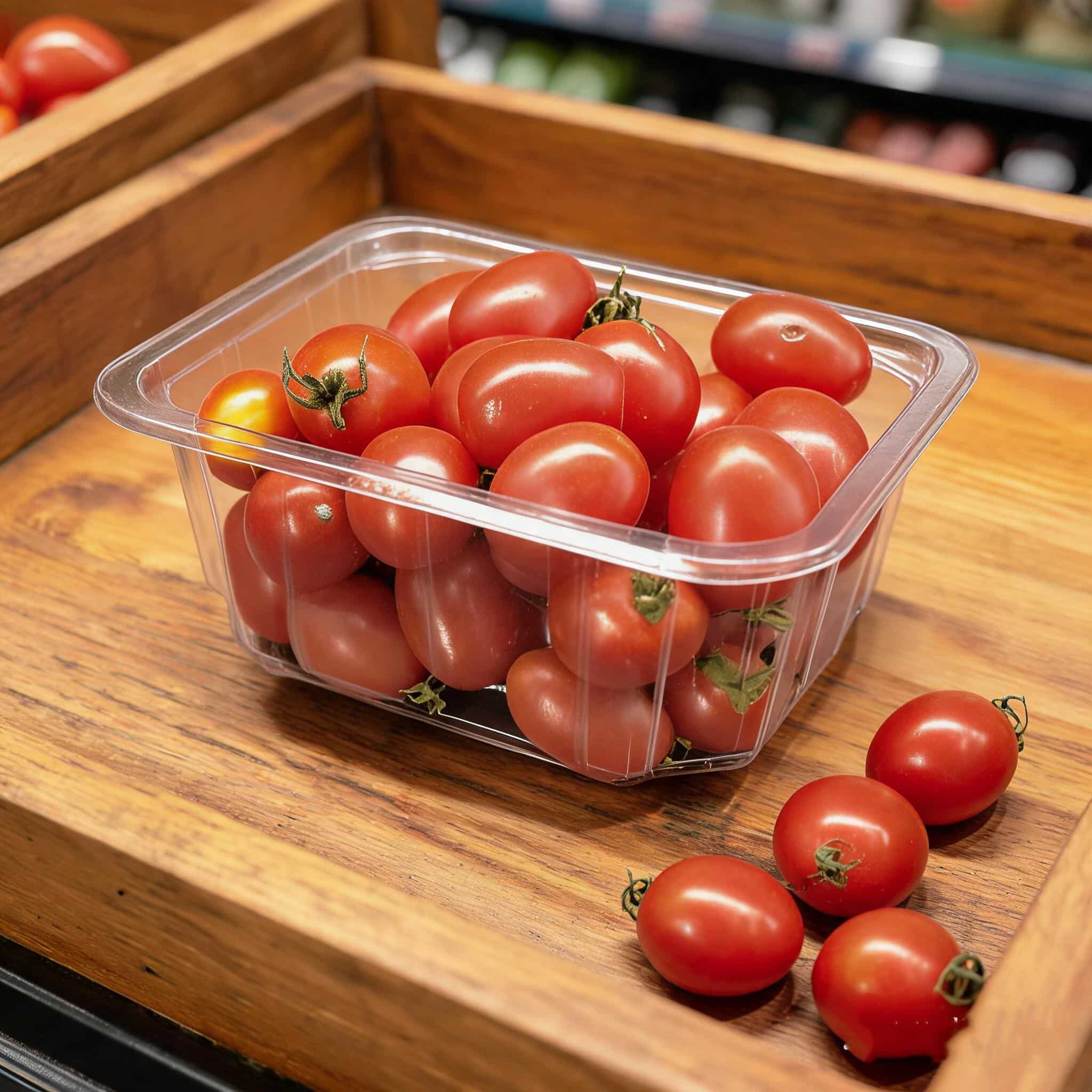 Personalized Clear PET Plastic Produce Container For Retail Supermarket Shelves Personalized Clear PET Plastic Produce Container For Retail Supermarket Shelves
