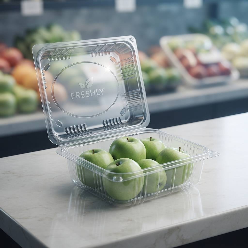 Wholesale Transparent PET Plastic Container For Fresh Green Apples And Produce Wholesale Transparent PET Plastic Container For Fresh Green Apples And Produce