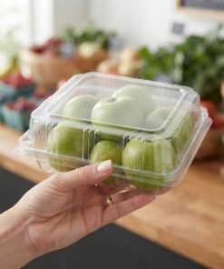 Custom Clear PET Plastic Apple Packaging Box For Supermarket Display