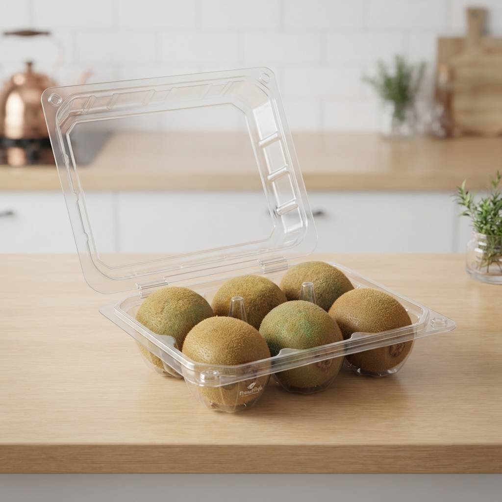 Wholesale Custom Logo Transparent PET Box For Organic Kiwi Fruit Wholesale Custom Logo Transparent PET Box For Organic Kiwi Fruit
