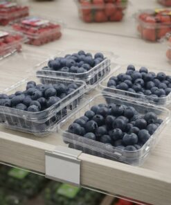 Custom Clear PET Plastic Clamshell Container For Fresh Blueberry Packaging